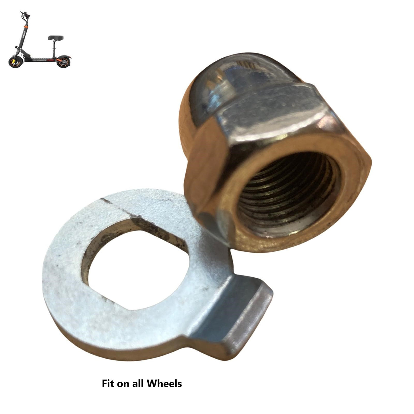 Boulon D'essieu Pour Trottinette électrique Avec écrou De Blocage - 172mm X 12mm, Neuf