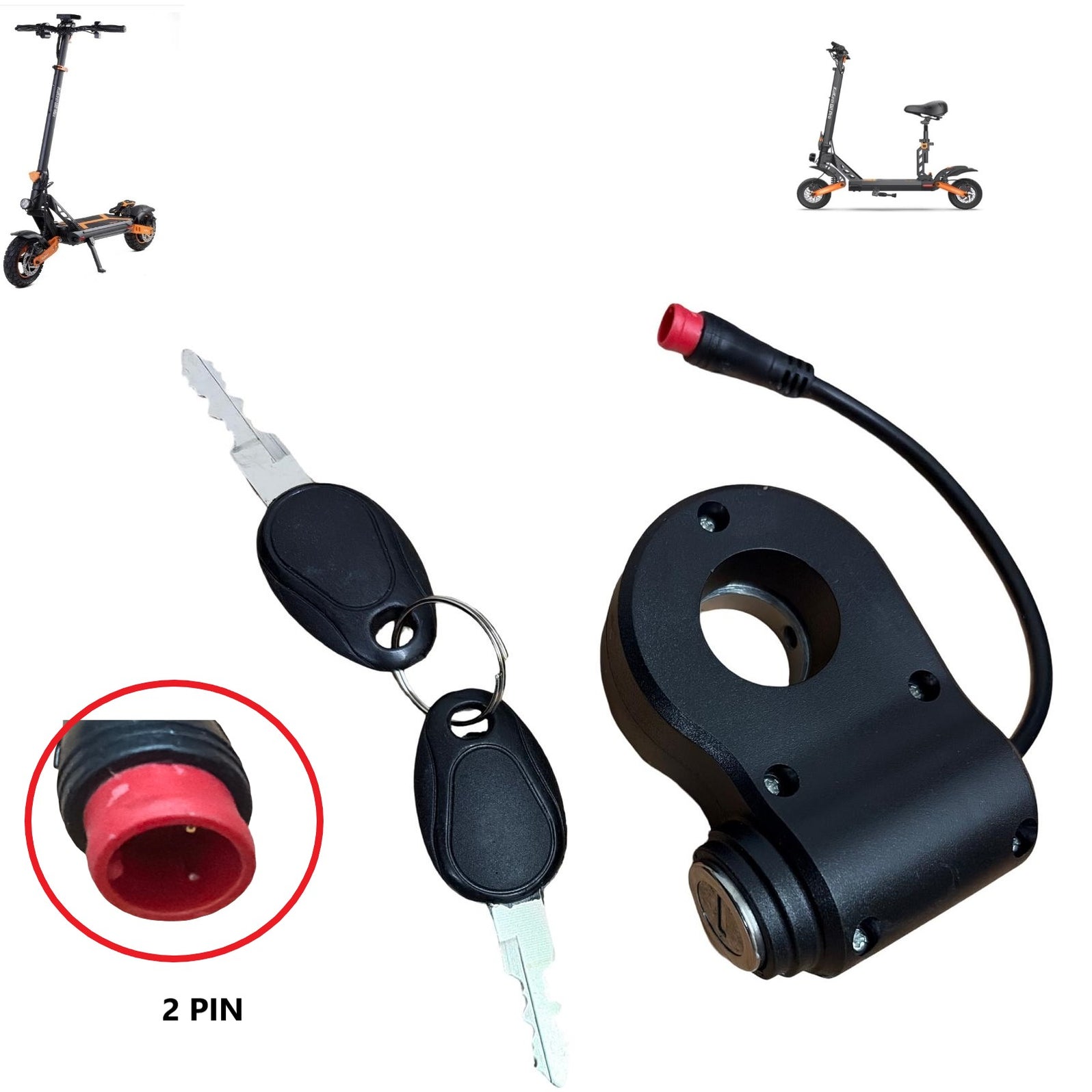 keylock for kukirin g2 pro 2pin red plug key kukirin g2 pro g2 max ...