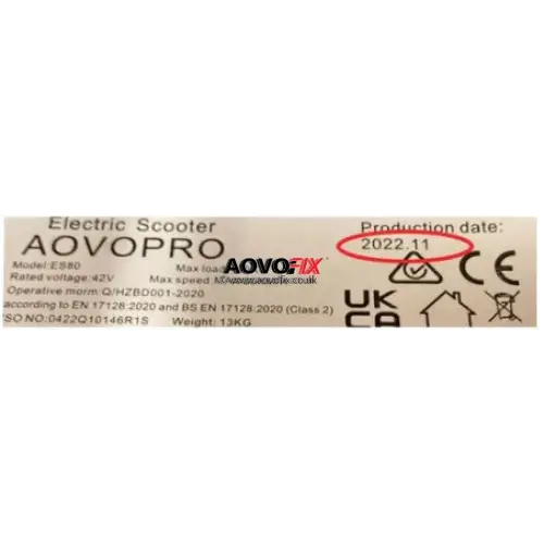 Aovo Scooter Rear Tyre Set v2 - spare