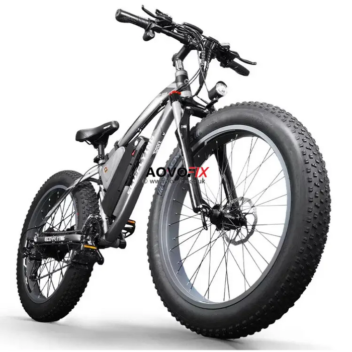 Eco-Flying Hybrid 26Inch Electric Bike -Grey - Grey