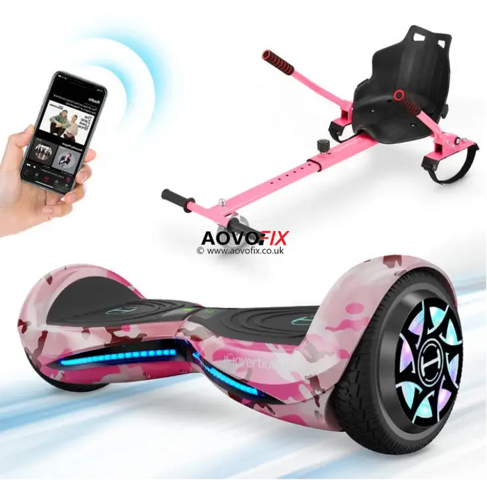 iHover® H2 with LED Self Balancing Hoverboard 6.5 - Pink